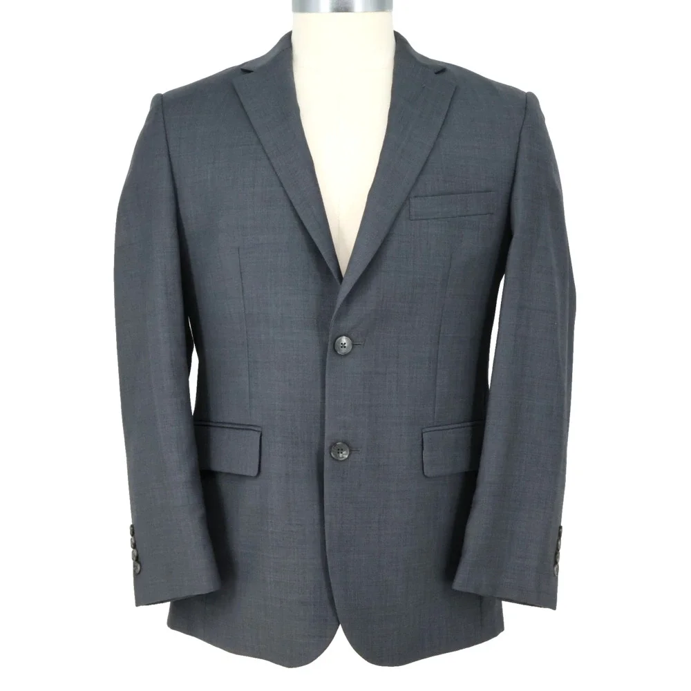 Jos A Bank Traveler Sport Coat Mens 40R Gray Wool Lined Blazer Jacket Preppy